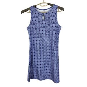 nuu muu Dress keyhole Sapphire print blue mini short hiking bike outdoor Small